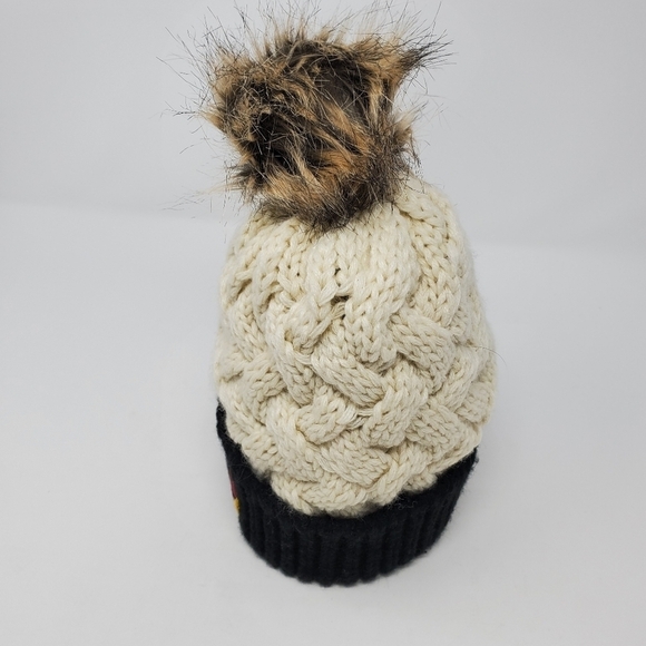 NFL APPAREL ARIZONA CARDINALS FOOTBALL CREAM KNITWEAR POM POM BEANIE WOMEN OS - Picture 6 of 12